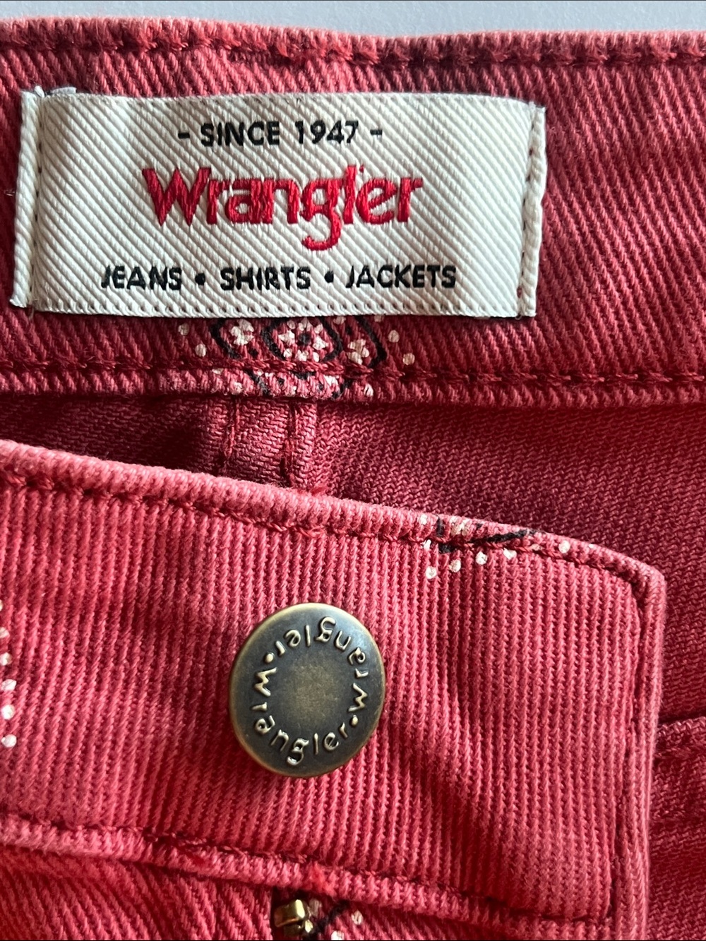NWT Wrangler Women's High Rise Bold Boot Jean Red Diamond Bay 4/27 x 32 - Picture 13 of 17